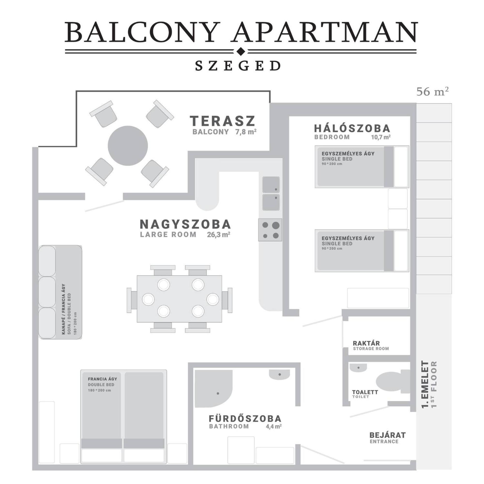 Balcony Apartman Szeged Exterior photo